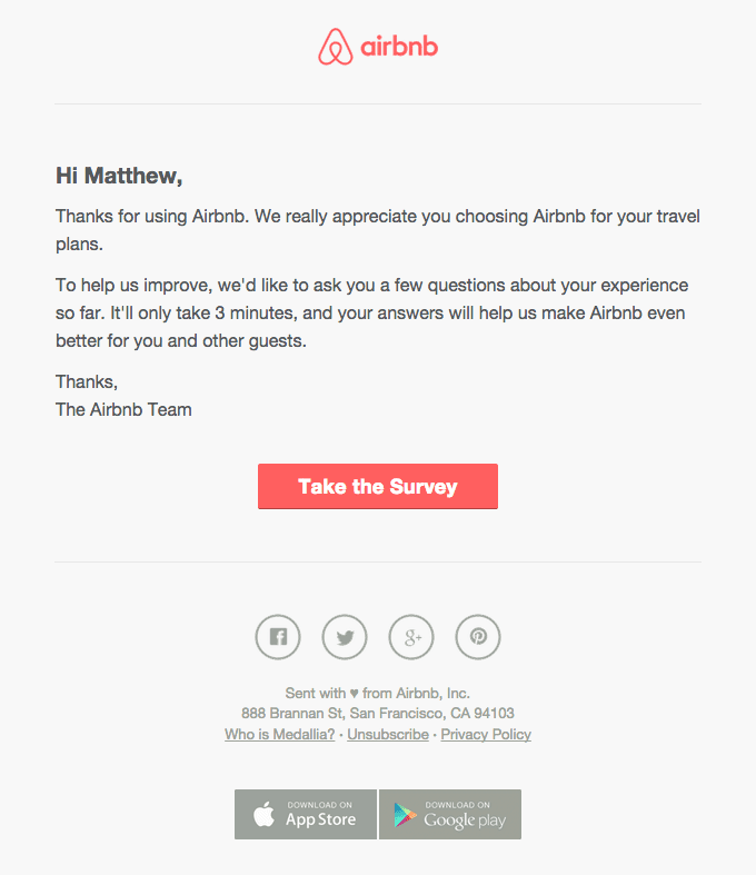 Airbnb email