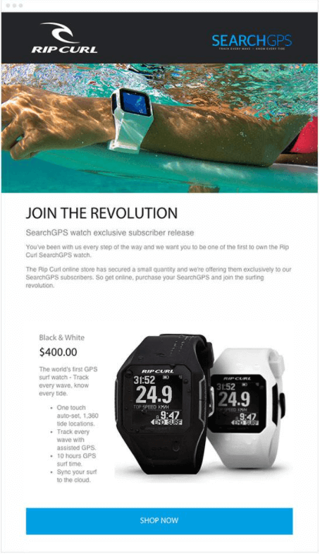 Rip Curl email